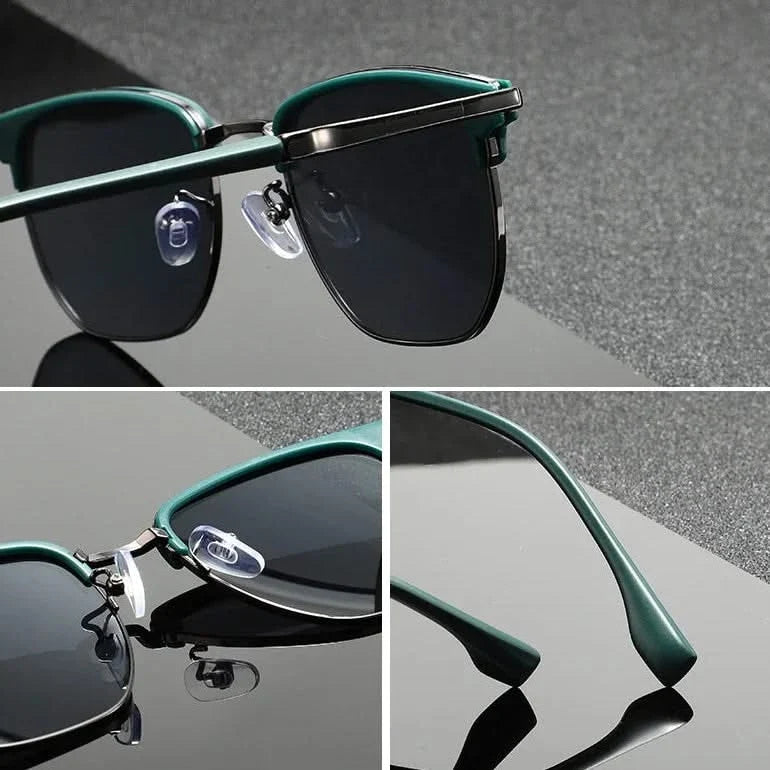 Everyday unisex Clubmaster sunglasses: stylish, anti-scratch, and full UV protection.