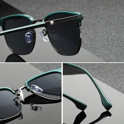 Everyday unisex Clubmaster sunglasses: stylish, anti-scratch, and full UV protection.