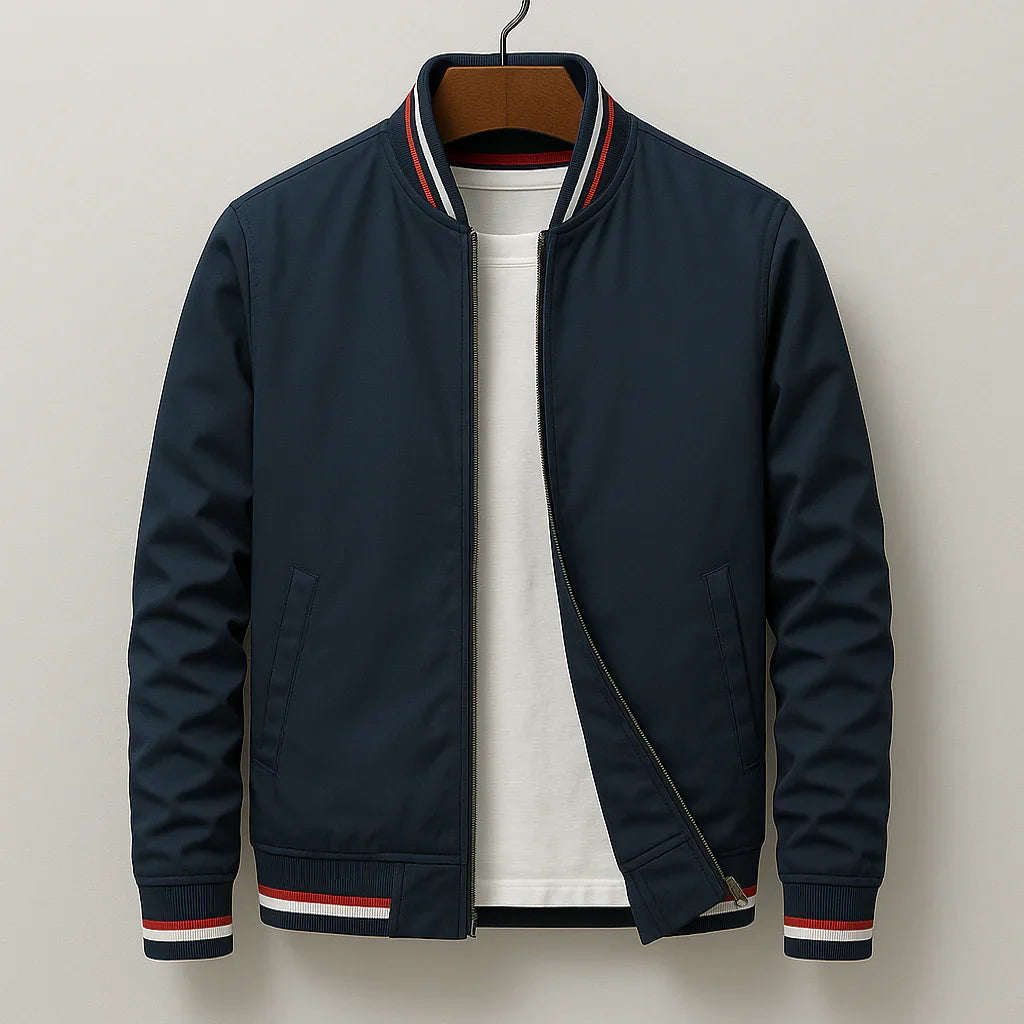 Unisex classic varsity bomber jacket with timeless style, perfect for casual outerwear and everyday wear.