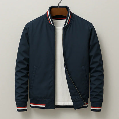Unisex classic varsity bomber jacket with timeless style, perfect for casual outerwear and everyday wear.