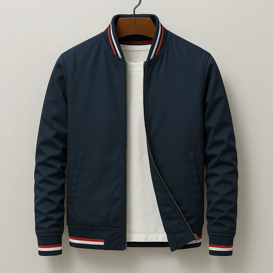 Unisex classic varsity bomber jacket with timeless style, perfect for casual outerwear and everyday wear.
