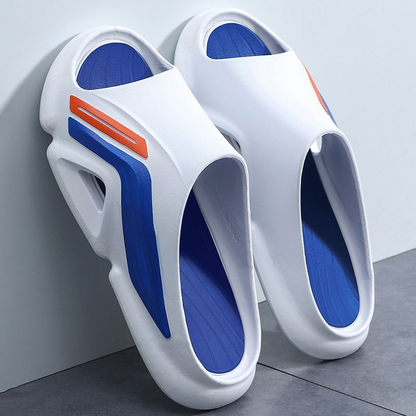 Unisex Cloud Cushion Slides in neutral color, soft EVA foam for ultimate comfort & casual footwear.