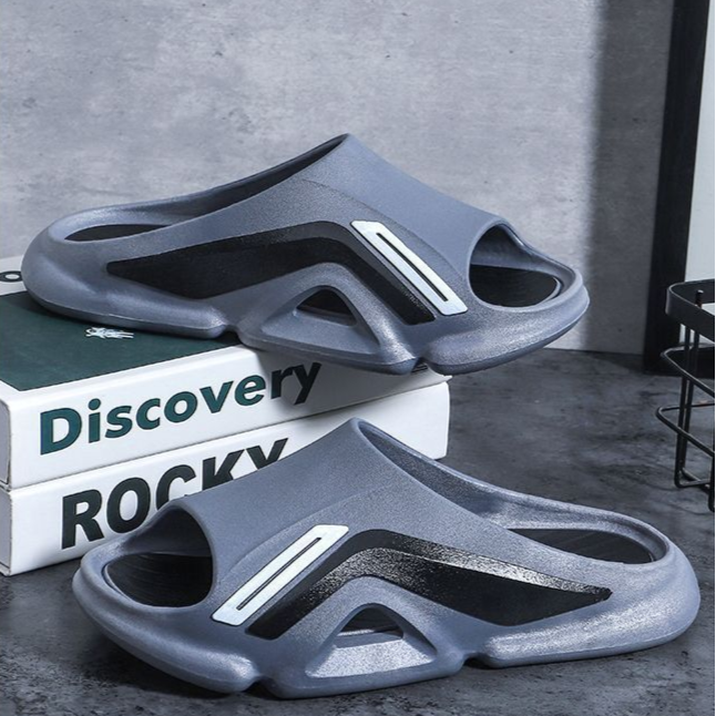 Unisex Cloud Cushion Slides, showing flexible, lightweight EVA foam construction for maximum comfort & durability.