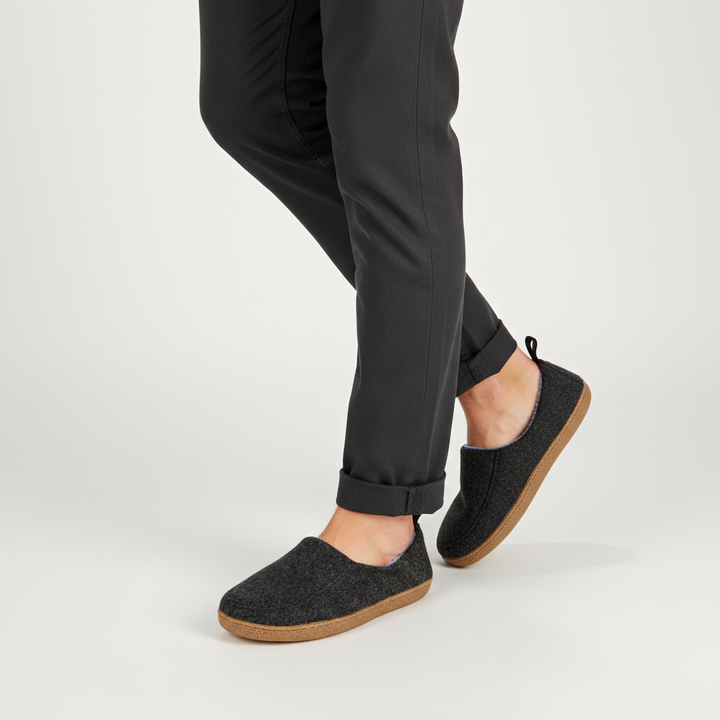 Women's & men's Cloudwalk non-slip slippers, offering safe, warm comfort for home relaxation.