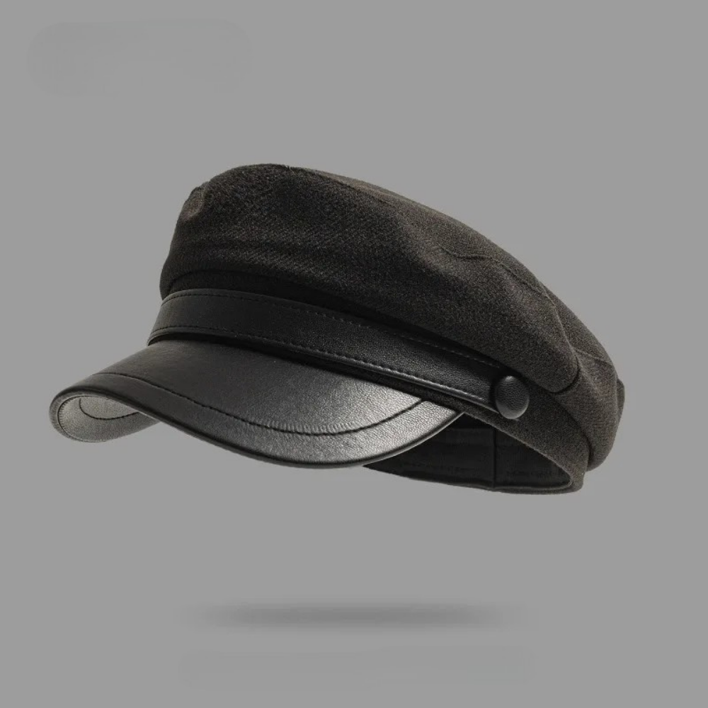Beige Unisex Coastal Fisherman Cap. Elegant vintage hat, perfect for stylish all-season casual wear.