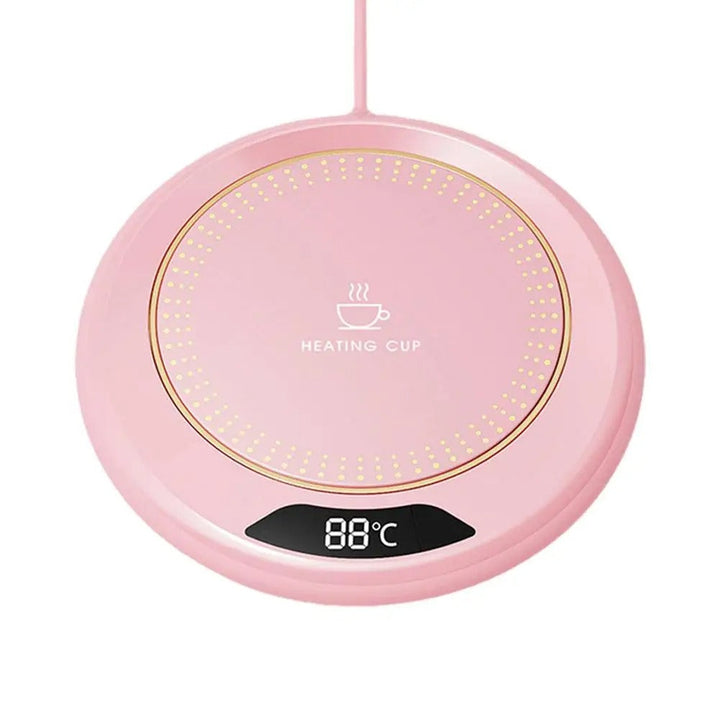 Sleek drink warmer, a perfect home office desk accessory for all hot beverage lovers.