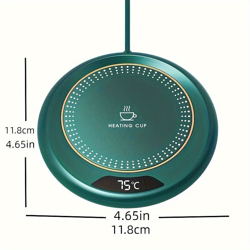 Compact coffee heater for your desk, ensuring your warm drinks are always ready to enjoy.