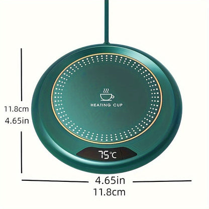 Compact coffee heater for your desk, ensuring your warm drinks are always ready to enjoy.