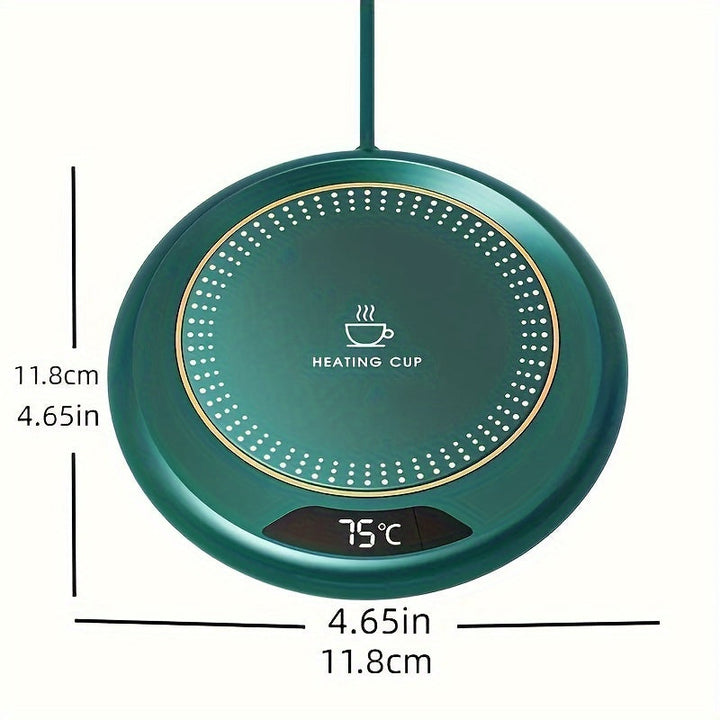Compact coffee heater for your desk, ensuring your warm drinks are always ready to enjoy.