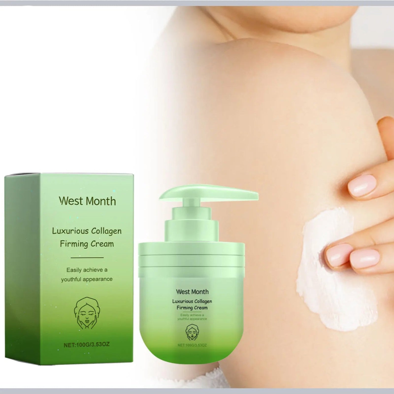 Unisex Collagen Firming Cream, 3.5 oz. Anti-aging skincare for youthful, radiant skin & improved elasticity.