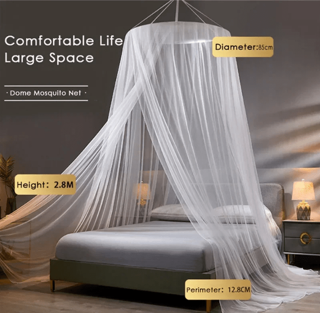 Portable mosquito net, a convenient sleep solution for travel and insect protection.