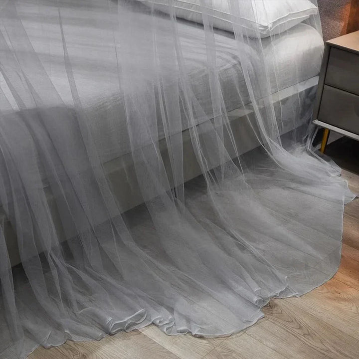 Breathable mesh mosquito net bed canopy for home pest control & peaceful sleep.