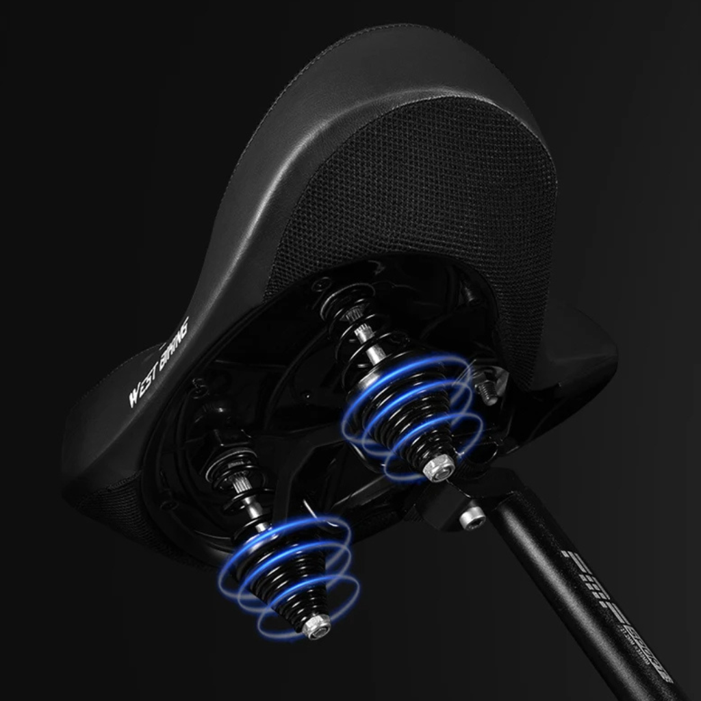 Black Unisex Comfort Bike Saddle, versatile cycling accessory for various bicycle types