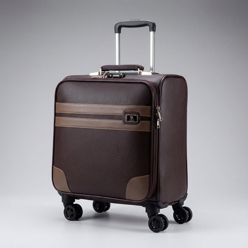 Essential travel carry-on suitcase, unisex design with quiet spinner wheels for smooth airport journeys.