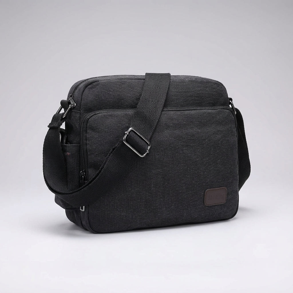 Stylish unisex canvas crossbody shoulder bag for daily essentials. Compact, durable, and travel-friendly.