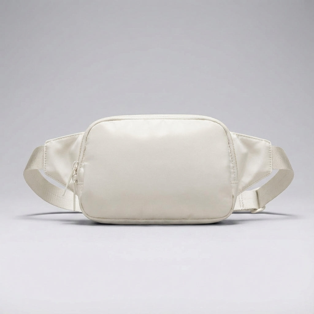 Crossbody nylon bag, compact and lightweight. Unisex hip pack for travel essentials and daily adventures.