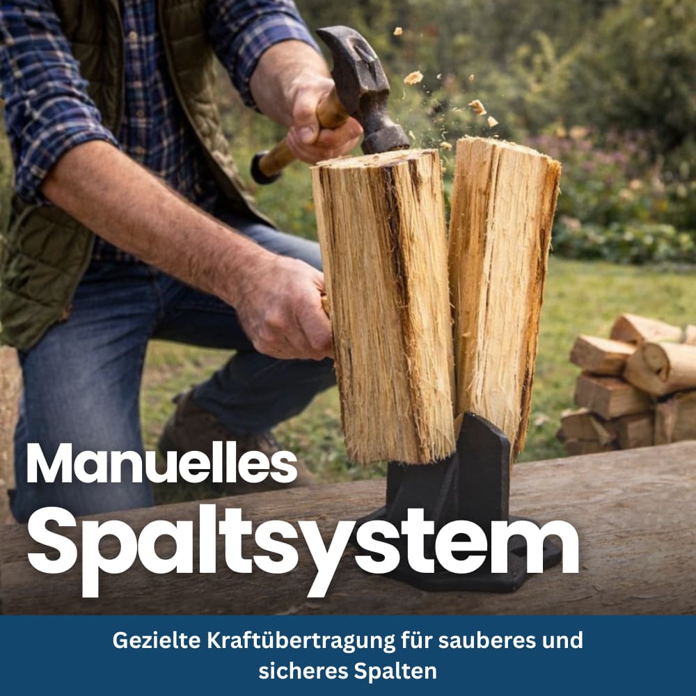 Portable kindling log splitter for safe and efficient firewood splitting, essential camping gear