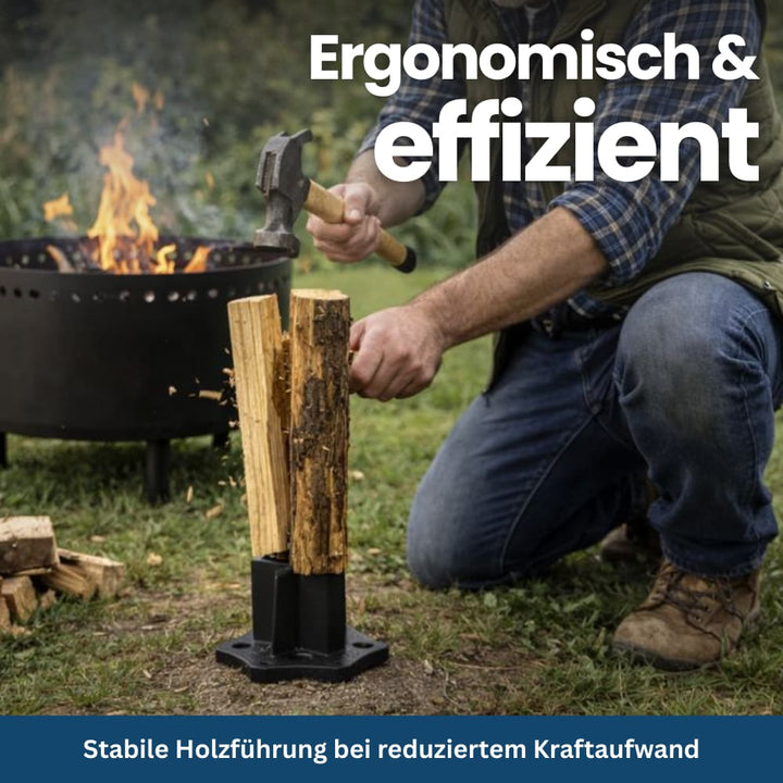 Compact and portable kindling log splitter, perfect for camping, backyard, or fireplace accessory