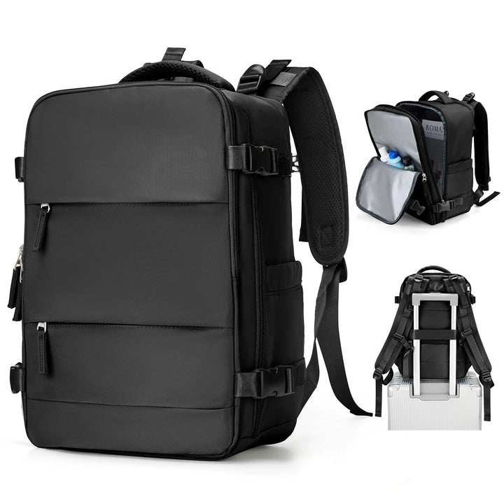 Unisex compact travel backpack, airline approved, ideal for weekend trips & daily commute.