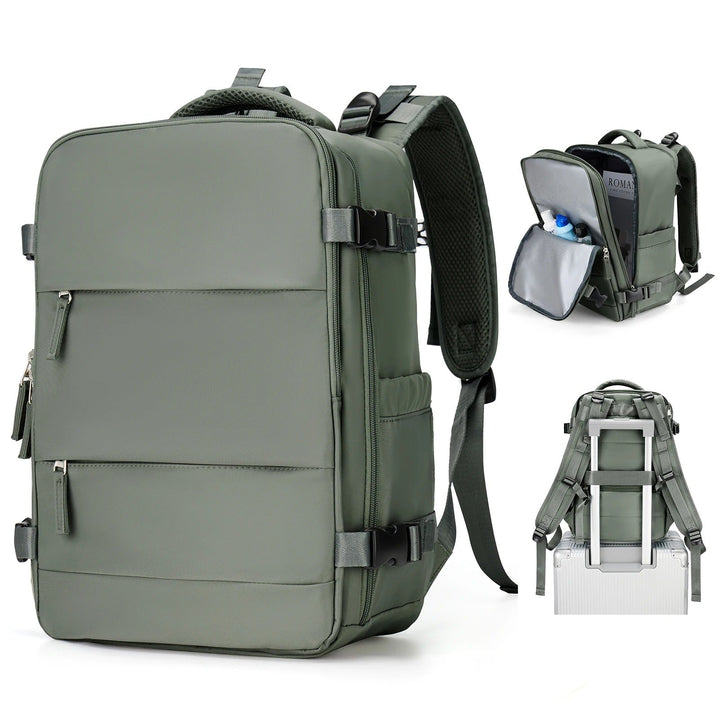 Organized compact travel backpack with laptop sleeve, perfect for daily commute & business travel.