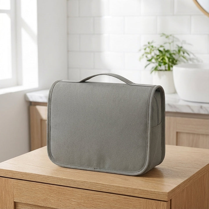 Unisex compact travel toiletry bag by Neatify. Smart organization for cosmetics & essentials.