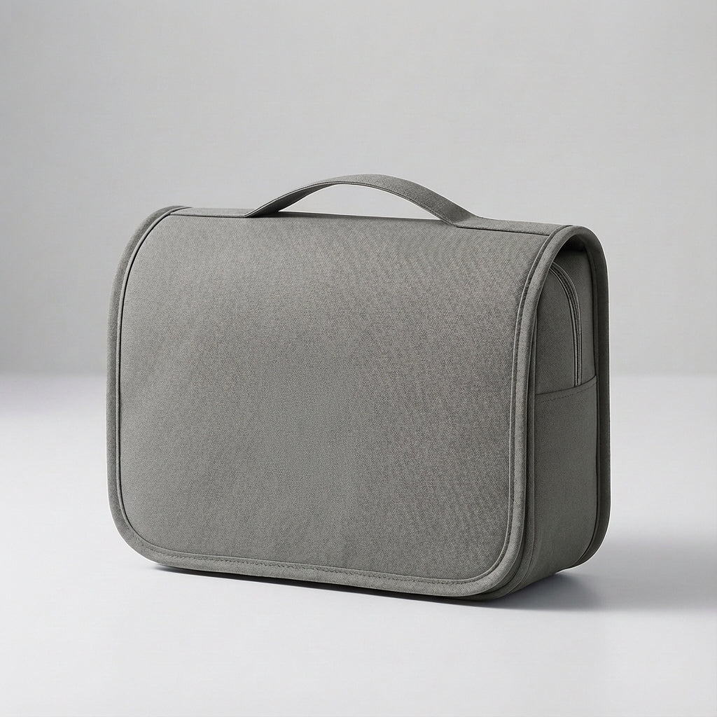 Portable waterproof travel toiletry bag for men & women. Ideal for organized packing.