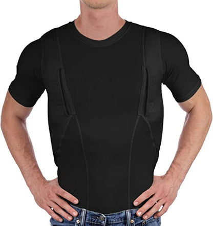 Secure everyday carry holster t-shirt. Unisex design ensures discreet comfort for personal defense.