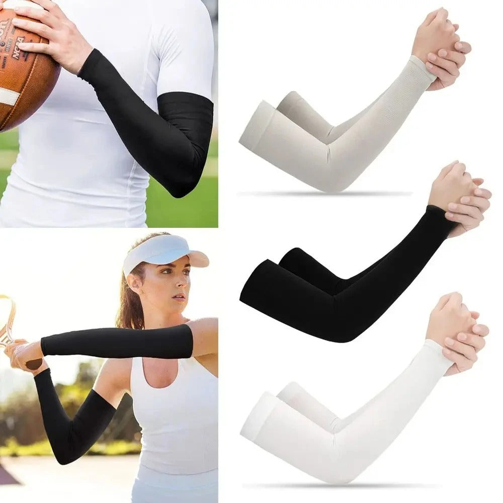 Sun protective arm sleeves for tattoo & sensitive skin, offering cooling comfort.