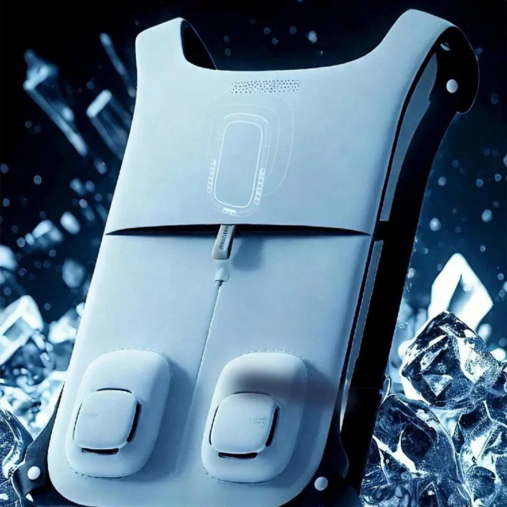 Unisex lightweight cooling fan vest, waterproof & adjustable, designed for summer heat relief during work or activities.