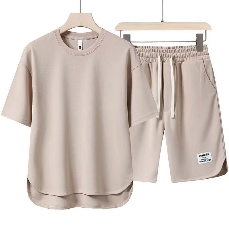 Cozy unisex cotton blend lounge set. Relaxed fit two-piece provides ultimate comfort for casual days.