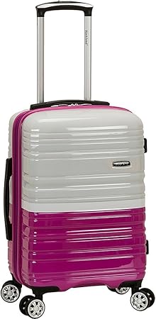 Easy-to-maneuver Cotton Candy hardside carry-on, expandable, lightweight, with double spinner wheels.