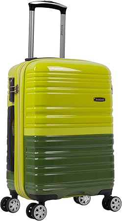 Sleek unisex Cotton Candy hardside carry-on, expandable, with smooth double spinner wheels, lightweight.