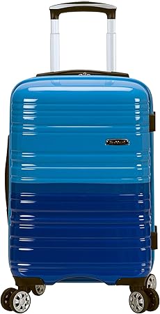 Cotton Candy hardside carry-on: expandable, lightweight luggage with double spinner wheels, travel-ready.