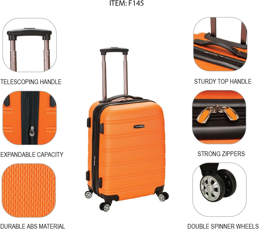 Convenient Cotton Candy expandable hardside carry-on for travel, lightweight with smooth spinner wheels.
