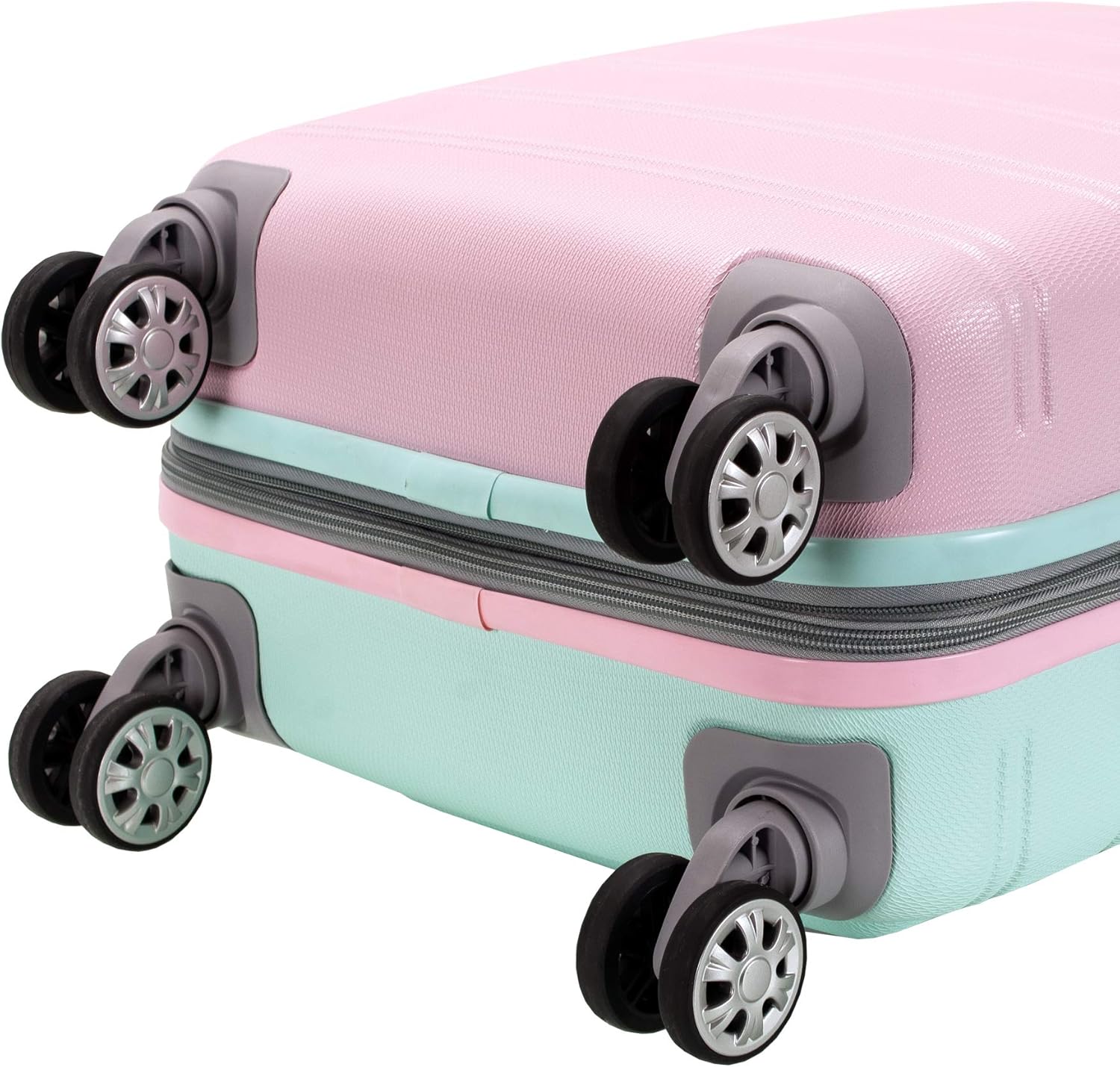 Unisex lightweight Cotton Candy hardside carry-on luggage, expandable, ideal for weekend trips.