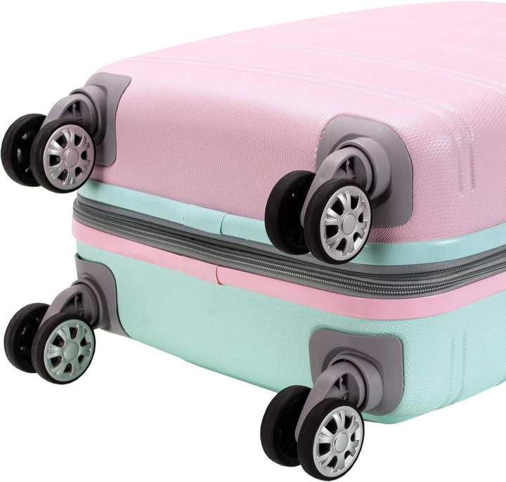 Unisex lightweight Cotton Candy hardside carry-on luggage, expandable, ideal for weekend trips.