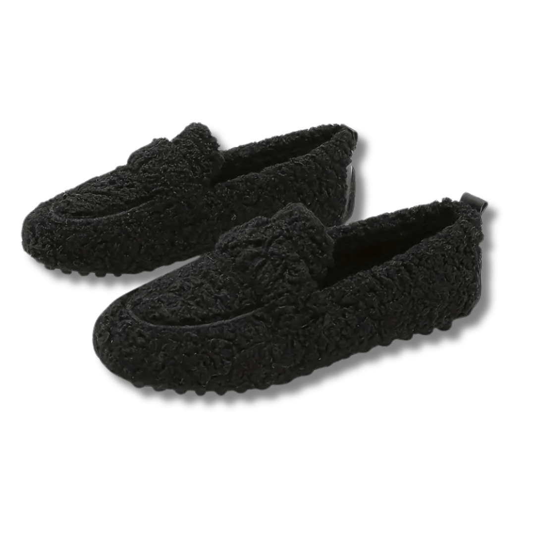 Women's & men's cozy winter house shoes. Warm, comfortable, non-slip indoor footwear & slippers.