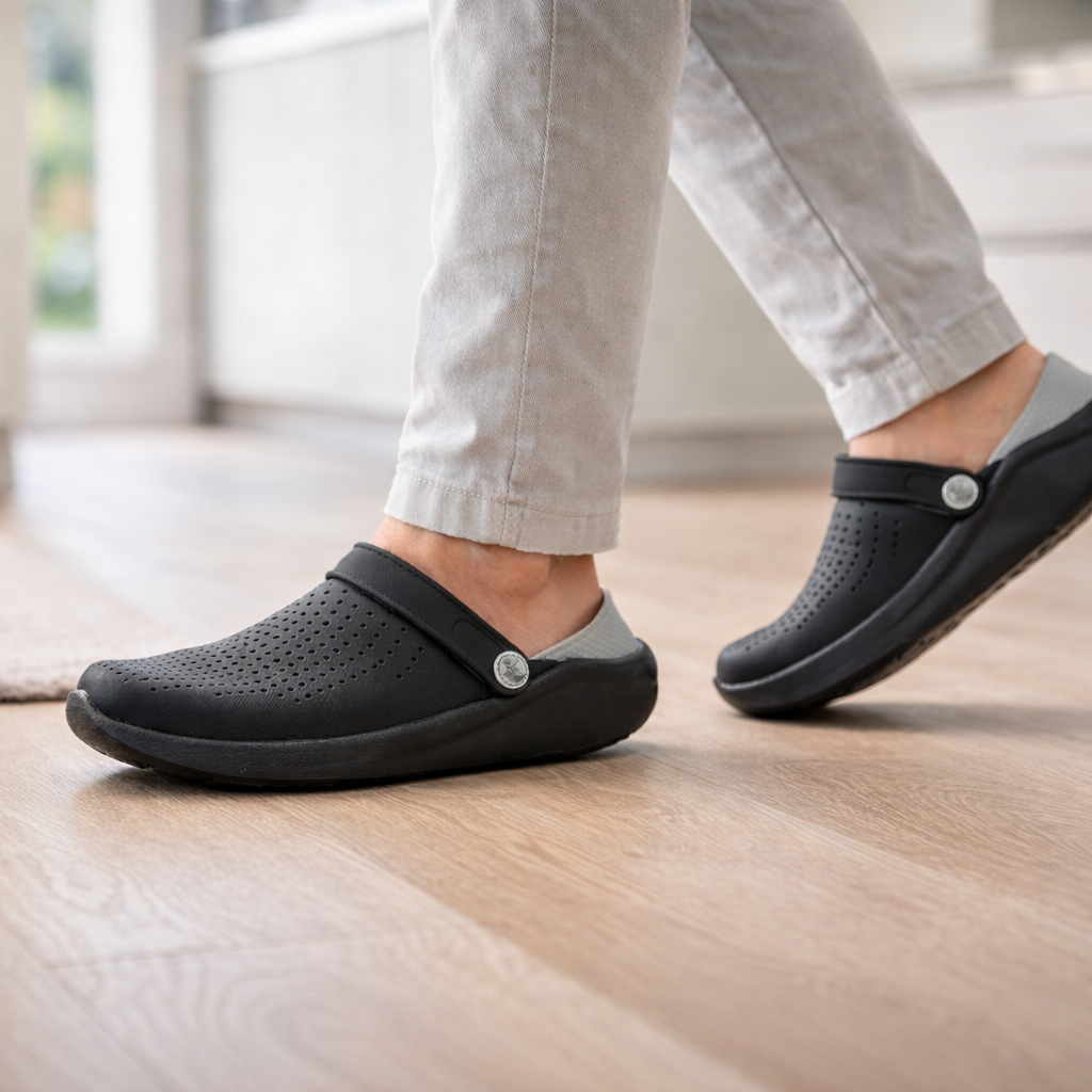 Lightweight unisex comfort sandals. Excellent walking shoes with padded arch support for all-day comfort.