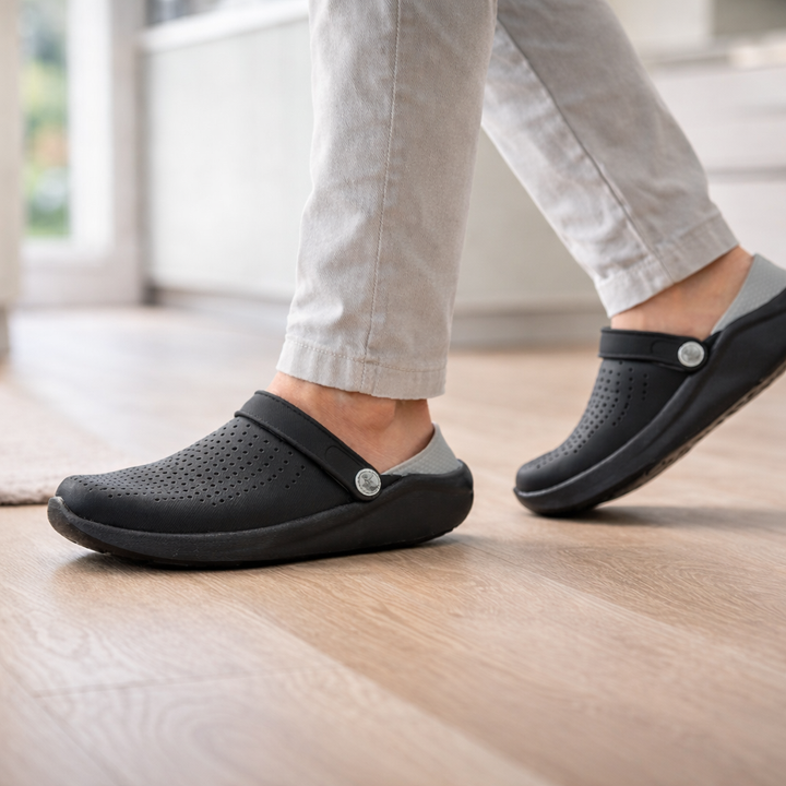 Lightweight unisex comfort sandals. Excellent walking shoes with padded arch support for all-day comfort.