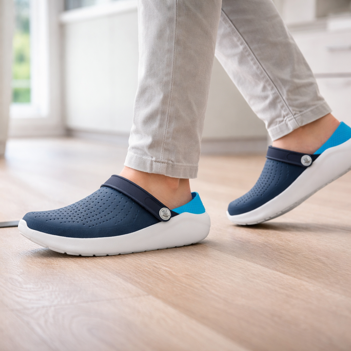 Orthopedic unisex comfort sandals. Cushioned for foot pain relief with essential padded arch support.
