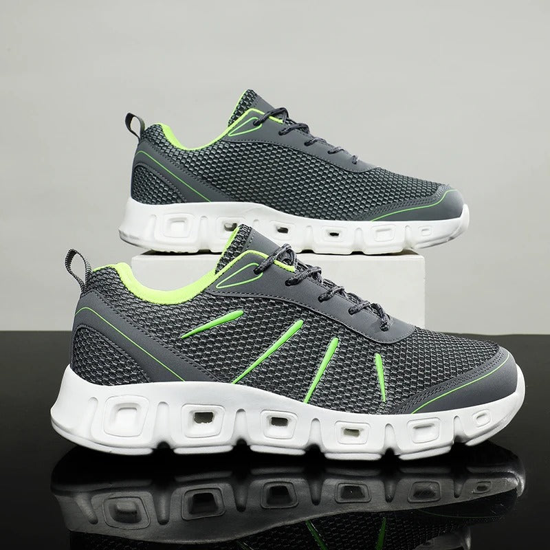 Supportive & flexible unisex athletic shoes, designed for comfortable running and versatile daily footwear.