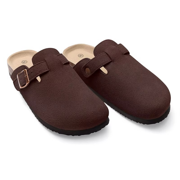 Ergonomic cushioned clogs with an open-back, versatile slip-on shoes for unisex comfort.