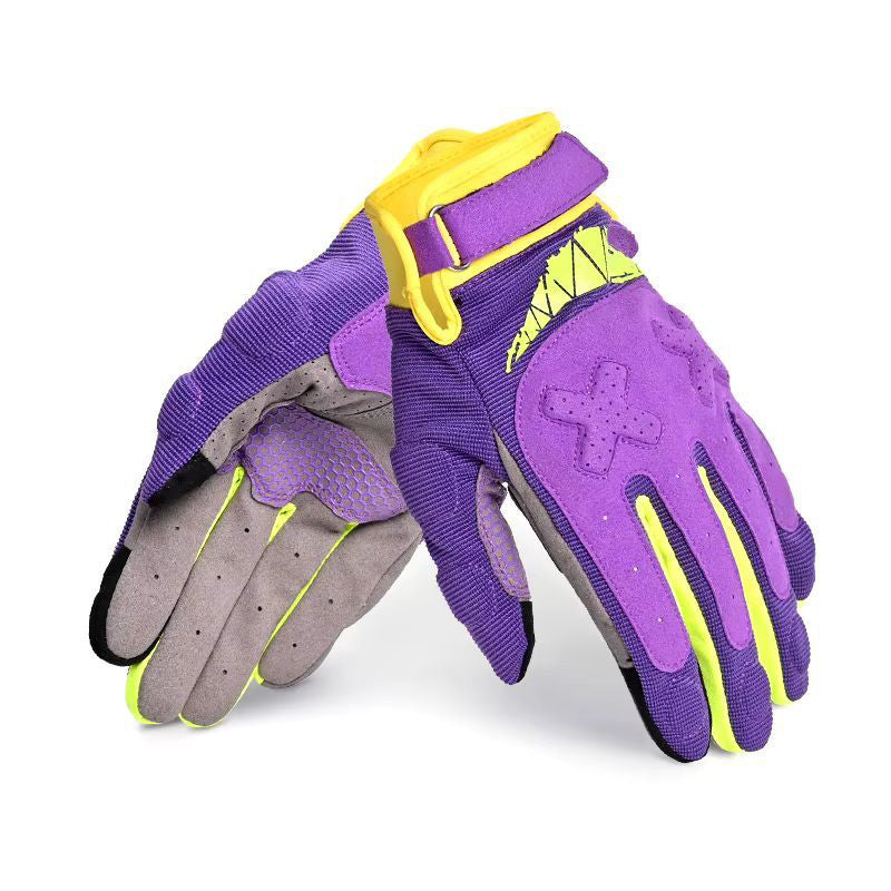 Unisex Cyberwave motorcycle riding gloves, protective gear for bikers, offering superior grip & breathable comfort.