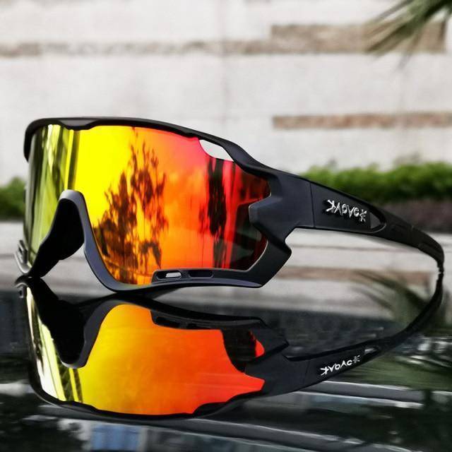 Unisex cycling sunglasses, polarized, UV400, for outdoor sports, black frame