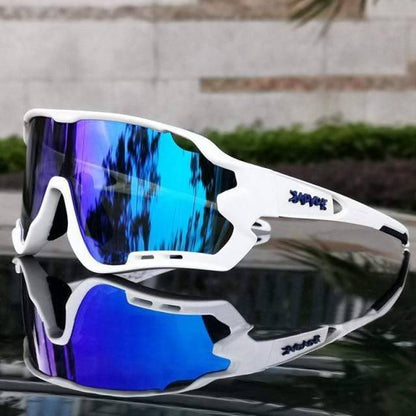 Unisex sports eyewear: UV400 polarized sunglasses for outdoor activities, blue lens