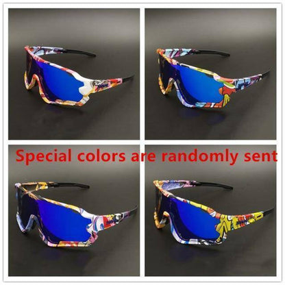 Cycling accessory: Black frame polarized sunglasses, UV400 protection, for men and women