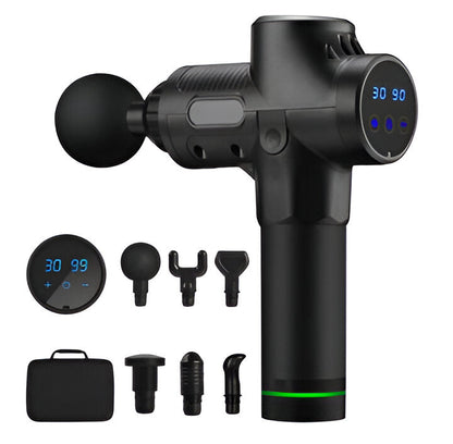 Portable deep tissue percussion massager for muscle recovery, pain relief & wellness. Ideal for athletes & fitness.