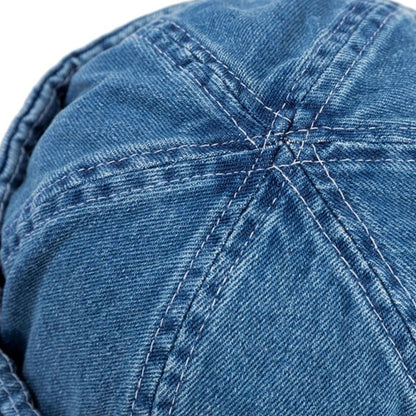Comfortable & adjustable unisex denim rolled brim hat. An essential everyday accessory for casual fashion.
