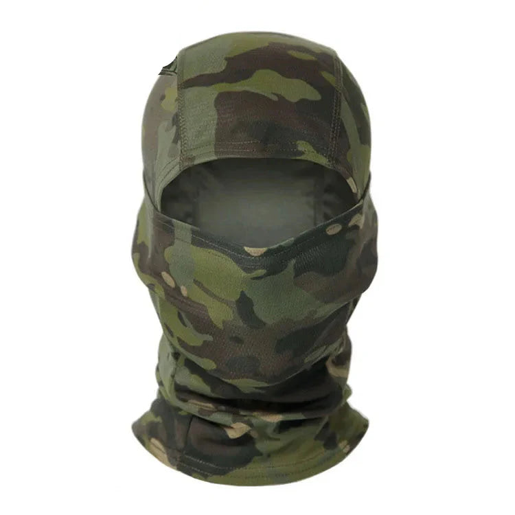 Breathable tactical face mask for military simulation, multi-color camouflage balaclava