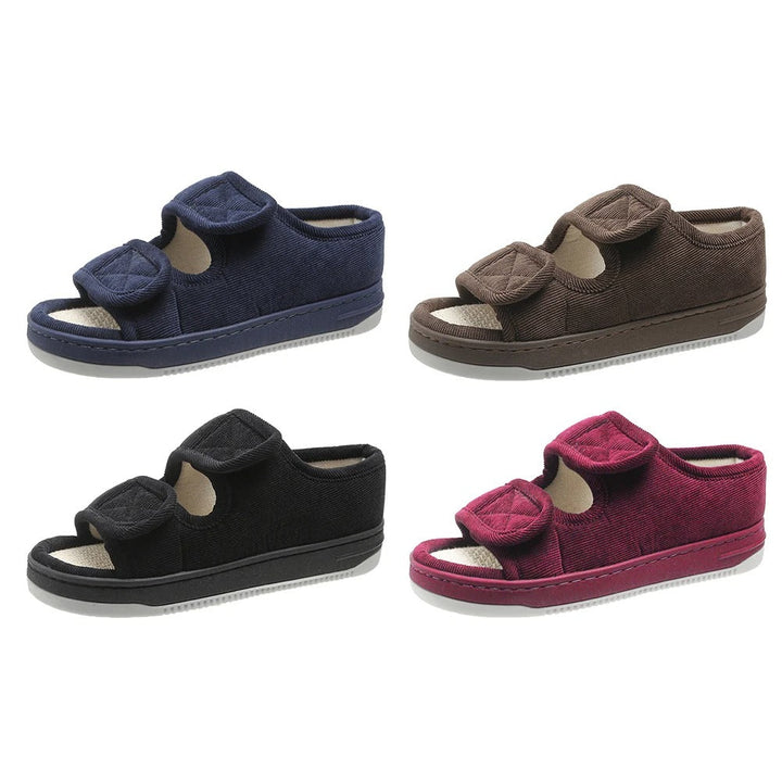 Unisex diabetic sandals for swollen feet; wide, adjustable comfort shoes ideal for edema & sensitive feet.
